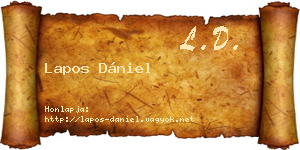Lapos Dániel névjegykártya